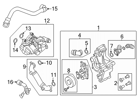 2024 BMW 530i xDrive COOLANT PUMP Diagram for 11515A7C9F5
