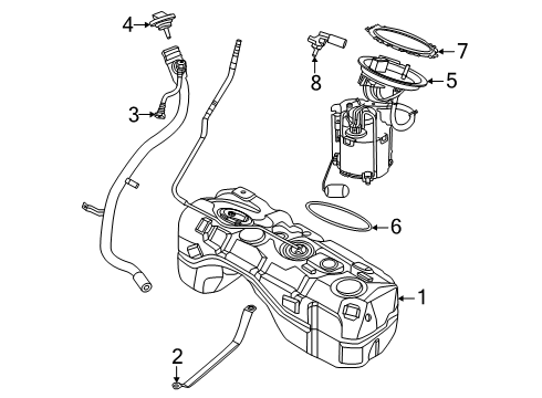 2025 BMW X3 Filler Pipe Diagram for 16115A37BA0