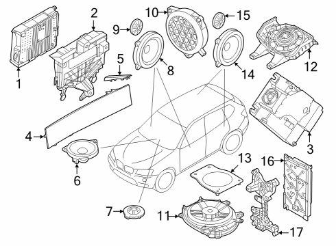 2022 BMW iX MID-RANGE LOUDSPEAKER Diagram for 65135B4CA43