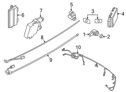 2022 BMW X6 M ULTRASONIC SENSOR SATIN CHRO Diagram for 66207927806