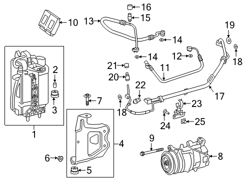 2021 BMW Z4 Pressure Hose Assembly Compressor Diagram for 64539398897