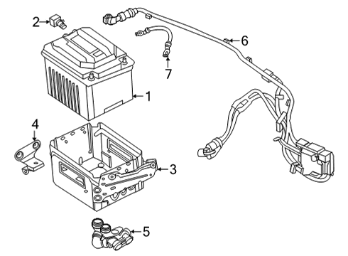 2023 BMW M340i CABLE, STARTER MOT.GEN.JUMP Diagram for 61125A46C35