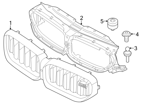2021 BMW 530e AIR DUCT, TOP Diagram for 51138080593