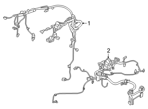 2021 BMW Z4 ENGINE WIRING HARNESS MOTOR Diagram for 12515A01D49