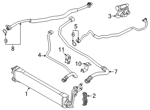 2025 BMW X5 TRANS.OIL COOLER LINE RETURN Diagram for 17228854983