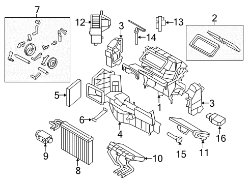 Blower Unit Diagram for 64119349769