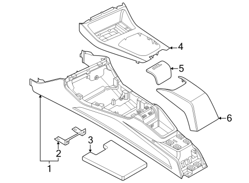 2024 BMW M3 COVER CENTER CONSOLE Diagram for 51169504995