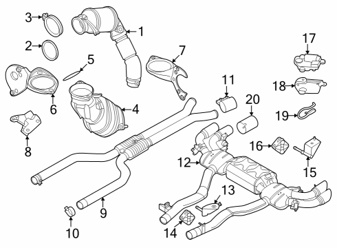 2024 BMW X6 HOLDER CATALYTIC CONVERTER N Diagram for 18205A149C3