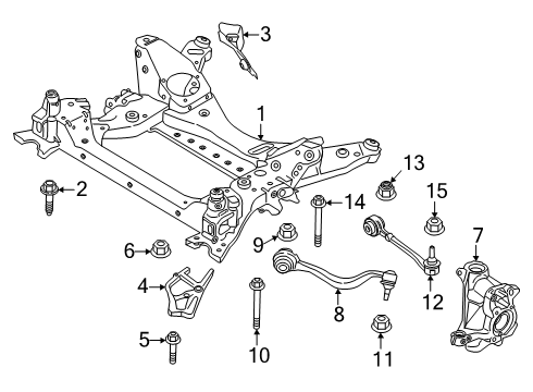 2025 BMW X3 Front Axle Support Diagram for 31108844744