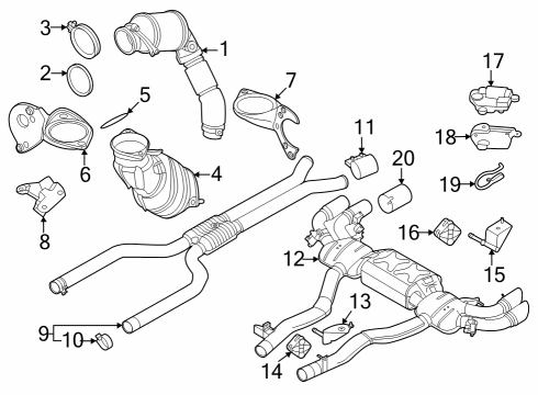 2024 BMW X5 REAR SILENCER Diagram for 18305A430F6