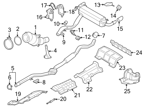 2025 BMW 430i xDrive Gran Coupe HOLDER CATALYTIC CONVERTER N Diagram for 18325A981A6