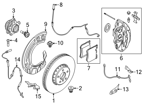 2024 BMW X7 Caliper Housing Left Diagram for 34106897365