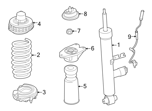 2023 BMW 430i Gran Coupe SPRING STRUT REAR VDC Diagram for 37106889315