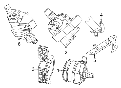 2024 BMW X2 AUXILIARY WATER PUMP Diagram for 11519455020
