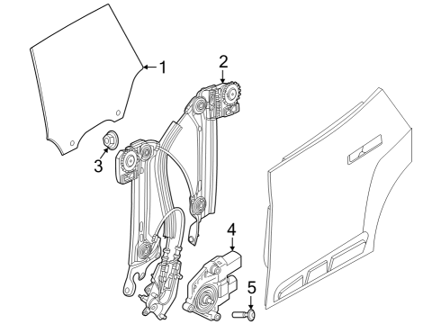 2022 BMW iX WINDOW LIFTER WITHOUT MOTOR Diagram for 51355A0DAB1