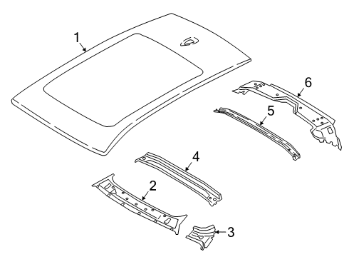 2022 BMW X5 M REAR ROOF BOW Diagram for 41009481388