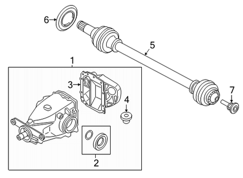 2023 BMW 430i xDrive OUTPUT SHAFT RIGHT REAR Diagram for 33205A733B4