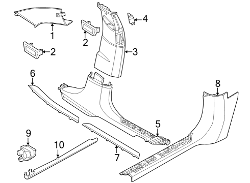2025 BMW i7 Covering Cap Left Diagram for 77125A8C8D5