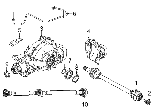 2023 BMW X7 Drive Shaft Diagram for 26108868375