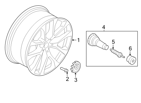 2024 BMW iX DISC WHEEL LIGHT ALLOY LIGHT Diagram for 36115A02653