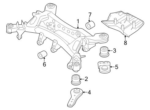 2022 BMW M440i Gran Coupe Rear Axle Carrier Diagram for 33318837958