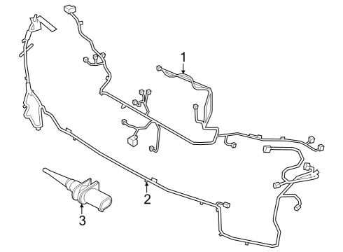 2025 BMW X5 Wiring Harness Front End Diagram for 61125A909A9