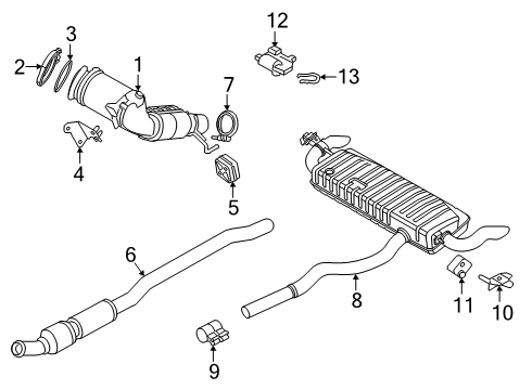 2025 BMW 228 xDrive Gran Coupe RP CATALYTIC CONV.W/ INTERME Diagram for 18305A7E822
