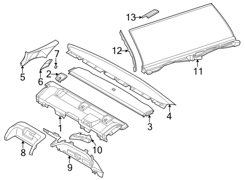 2024 BMW 760i xDrive BLENDE Belt gap cover LI Diagram for 51465A41CE1