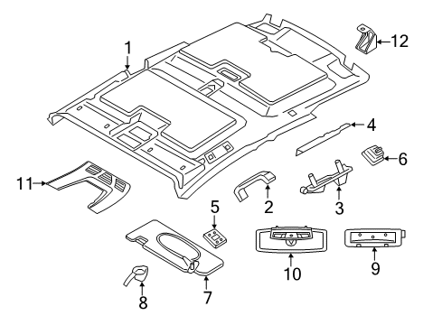 2021 BMW i3s SUN VISOR WITH LABEL LEFT Diagram for 51165A83663
