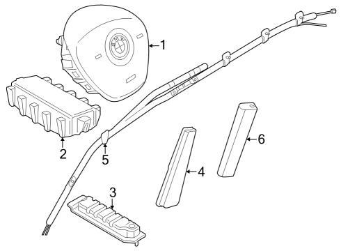 2023 BMW X1 AIRBAG MODULE FRONT PASSENGE Diagram for 72129495172