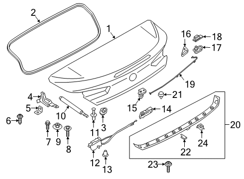 2021 BMW 840i xDrive Hex Nut With Plate Diagram for 07149302543