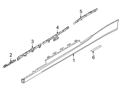 2022 BMW 430i SUPPORT, SILL, RIGHT Diagram for 51777490686