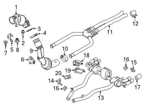 2023 BMW M5 TAILPIPE TIP, CHROME Diagram for 18108089389