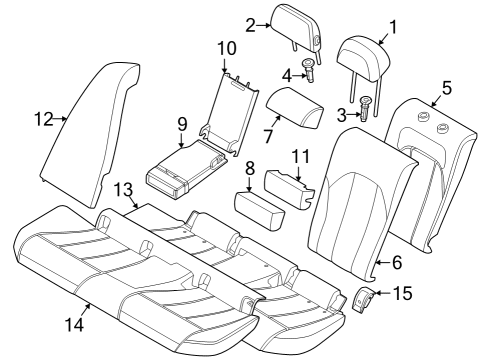 2025 BMW i4 FOAM RUBBER PAD, SEAT, REAR Diagram for 52208491402