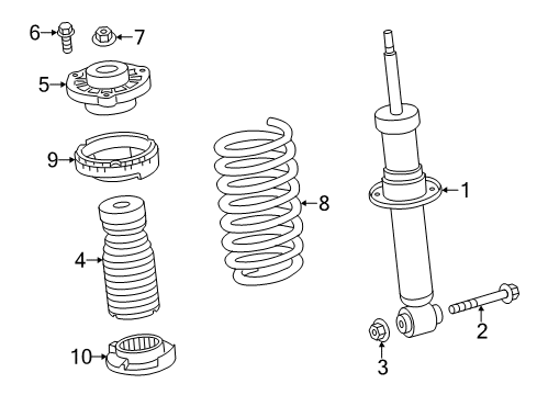 Rear Coil Spring Diagram for 33536787202