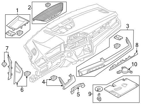 2025 BMW X1 COVER, I-PANEL, PASSENGER SI Diagram for 51459891097