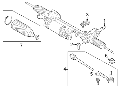 2023 BMW 740i Electric Steering Gear Diagram for 32105B69003