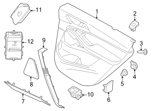 2025 BMW iX Trim Emergency Release Left Diagram for 51425A08247