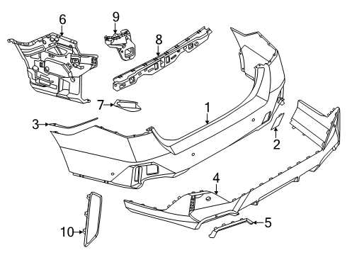 2025 BMW 530i REAR REFLECTOR RIGHT REAR Diagram for 63148084786