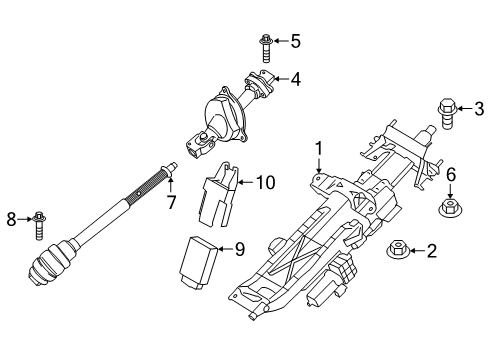 2024 BMW 840i xDrive STEERING COLUMN CONTROL UNIT Diagram for 32309630188