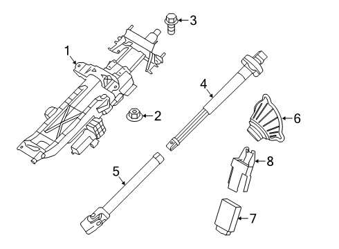2021 BMW 750i xDrive STEERING COLUMN CONTROL UNIT Diagram for 32308842043