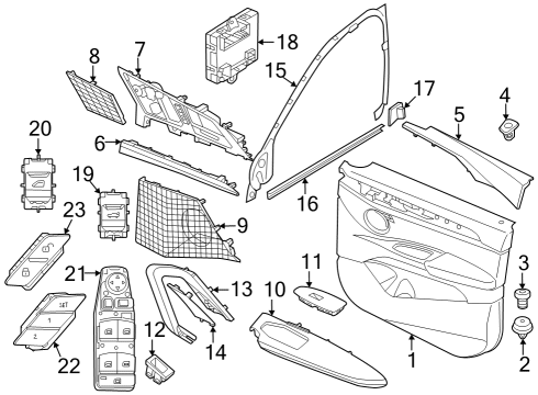 2024 BMW X1 ARMREST LEFT FRONT Diagram for 51415A6F1B5