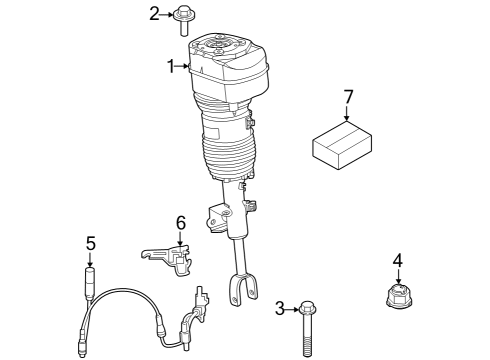 2024 BMW i7 AIR SUSPENSION STRUT LEFT FR Diagram for 37106786329