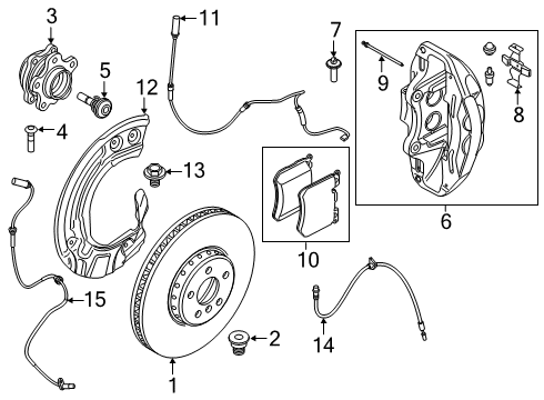 2021 BMW X4 BRAKE CALIPER HOUSING, RED Diagram for 34116897339