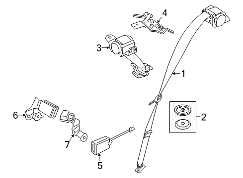 2023 BMW X1 OBERGURT HINTEN AU EN LINKS Diagram for 72117910831