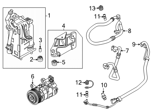 2025 BMW X3 Holder Diagram for 64125A3B0D8