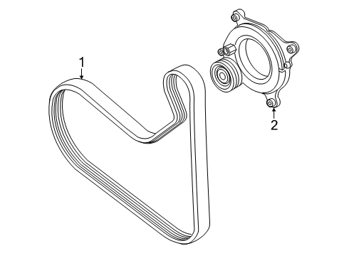 2024 BMW X2 Ribbed V-Belt Diagram for 11285B32CE4