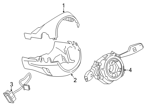 2021 BMW M2 Switch Unit Steering Column Diagram for 61315A32CE5