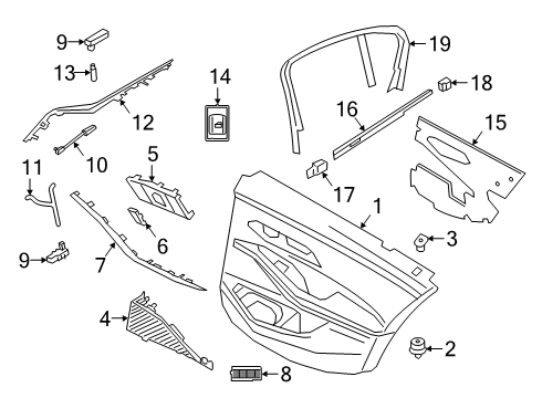 2022 BMW 330i xDrive DOOR HANDLE, REAR RIGHT Diagram for 51427945684