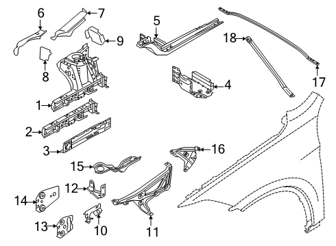 2024 BMW X1 EXTENSION, WHEEL HOUSING STR Diagram for 41009629117